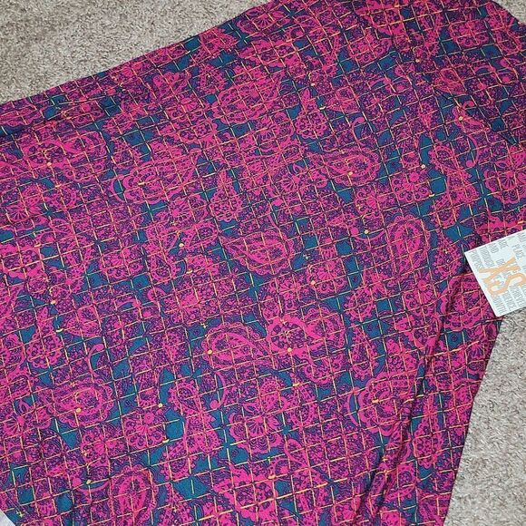 NWT Lularoe Flattering Knee Length A-Line Knit Skirt Fold Over Waist Size XS 2-4 - Picture 4 of 6